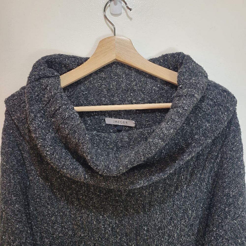 Jaeger Heathered Grey Cowl Neck Sweater - Picture 4 of 10